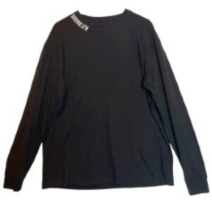 DAXTON MEN'S BROOKLYN T-SHIRT BLACK LONG SLEEVE STREETWEAR SIZE 1X/XL